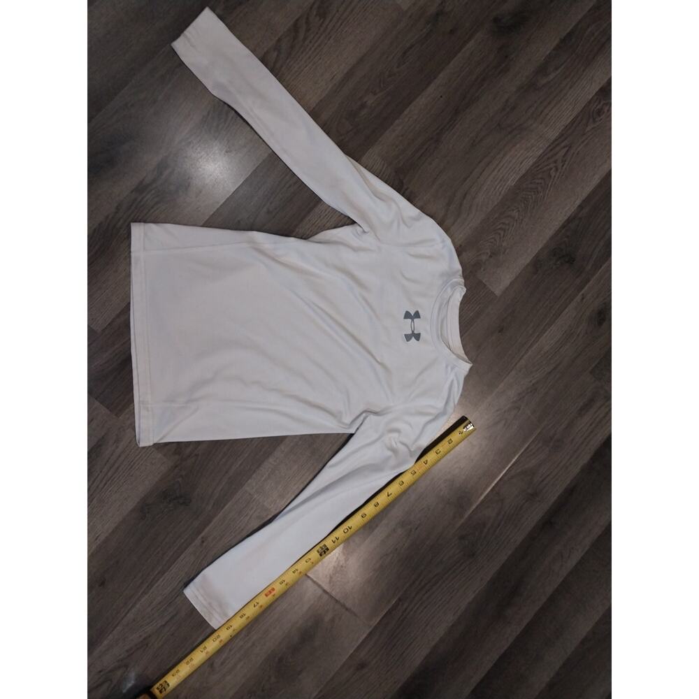 YXS Under Armour Whote Boys Undershirt Coldgear